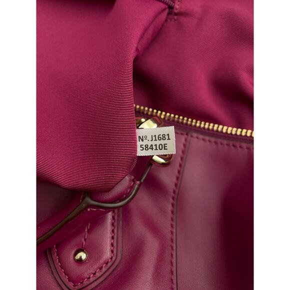 COACH Colette Magenta Leather Satchel, Gold Accents, 2 Hang Tags, Dustbag NWT - Picture 6 of 13